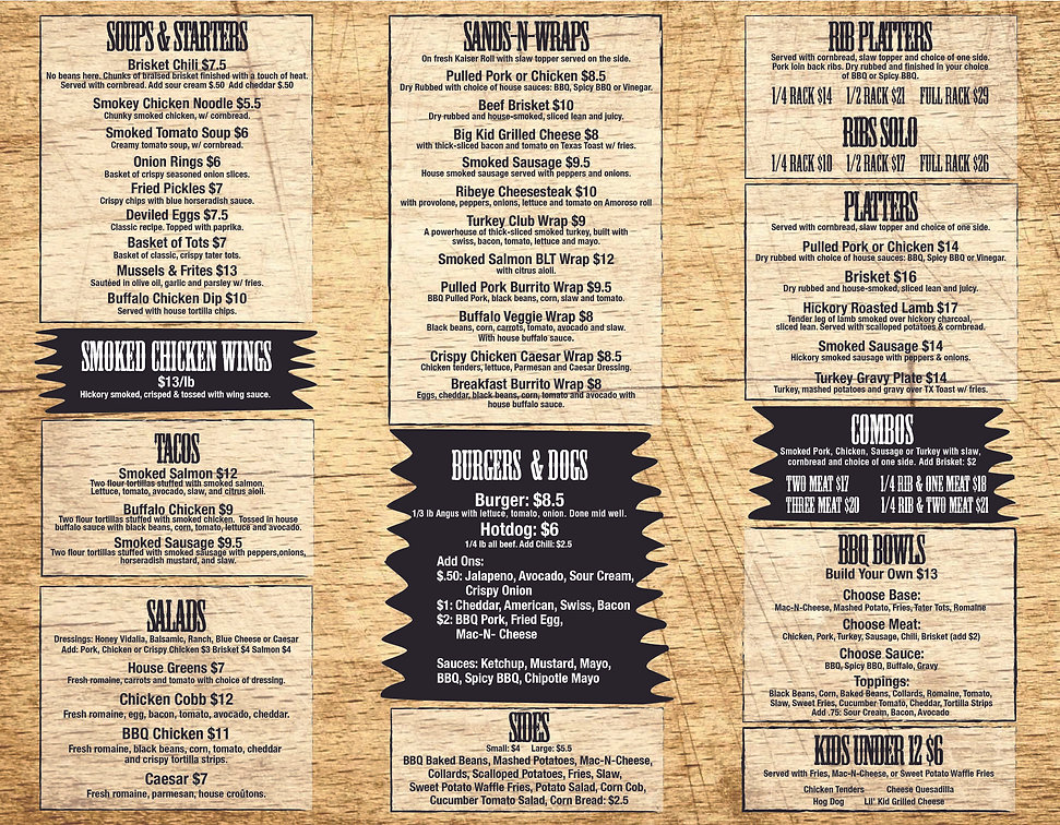 MENU | Smoke BBQ